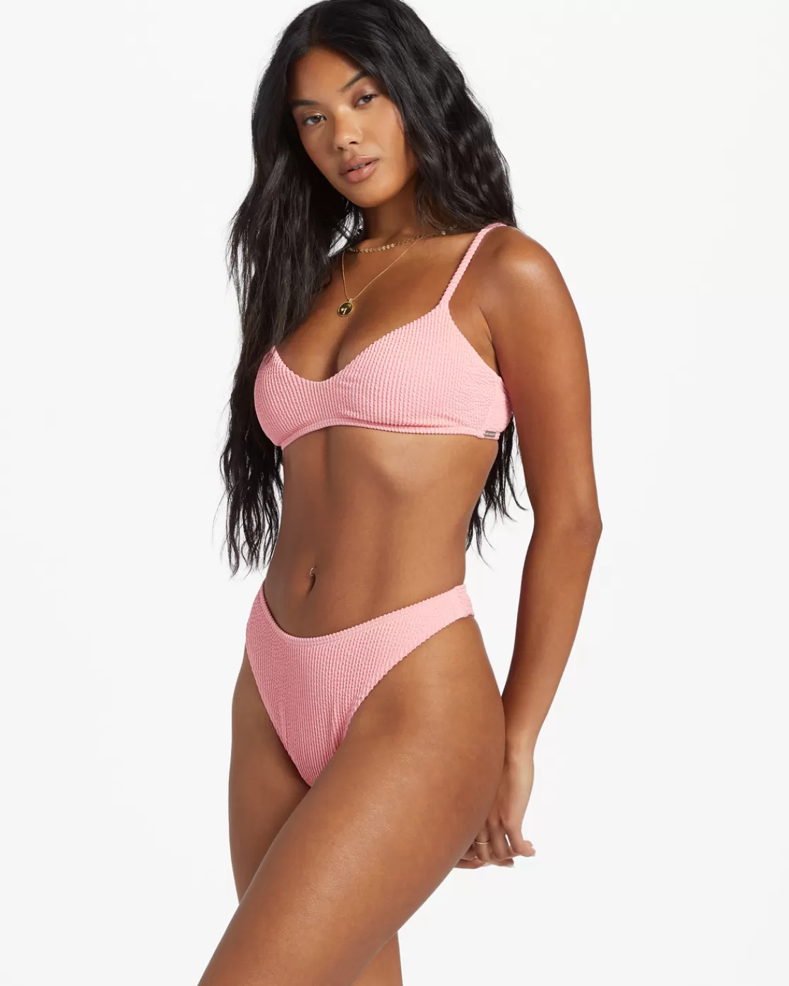 Cheap Billabong Summer High Bralette Bikini Top FLAMINGO