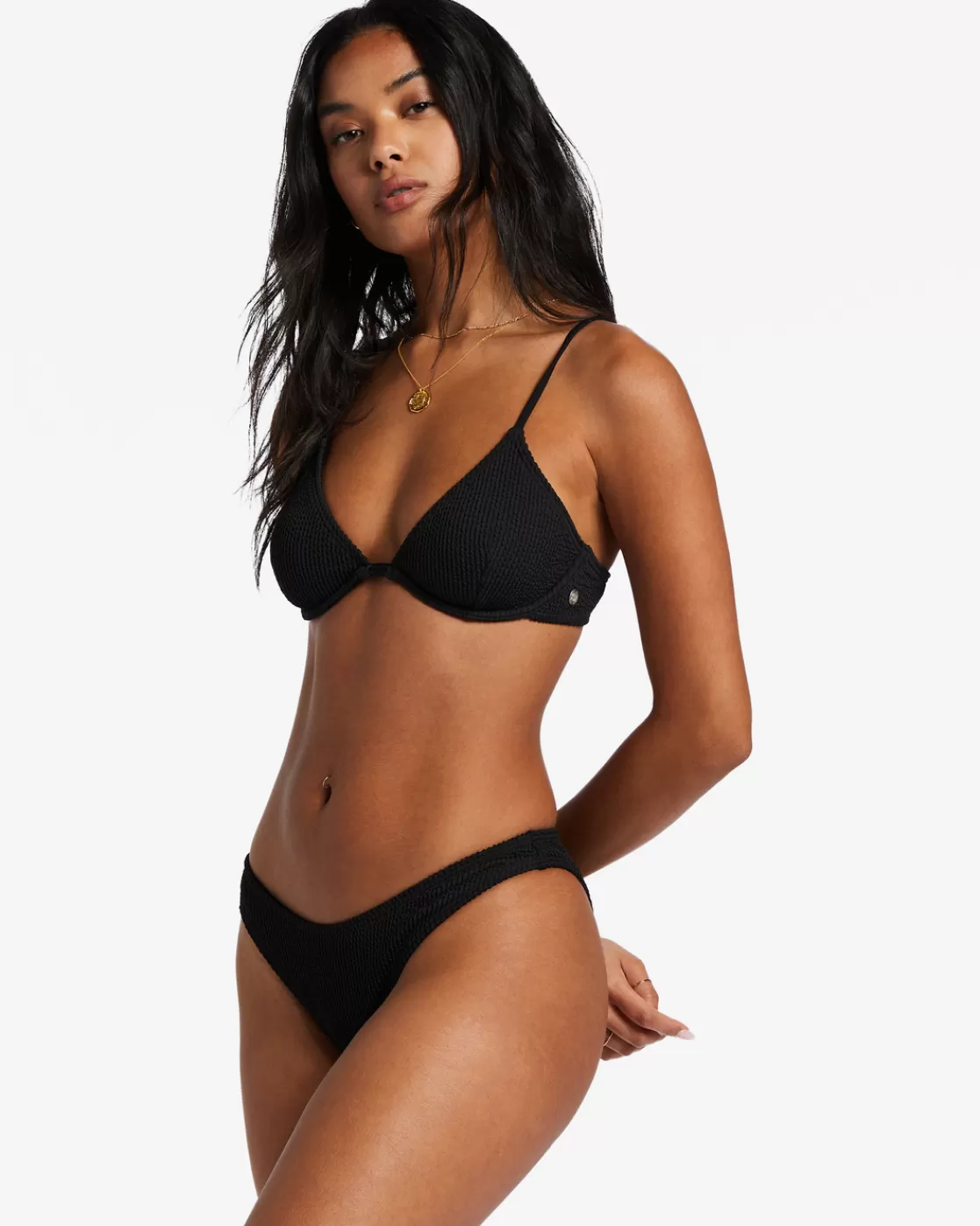 New Billabong Summer High Hike Bikini Bottoms BLACK SANDS