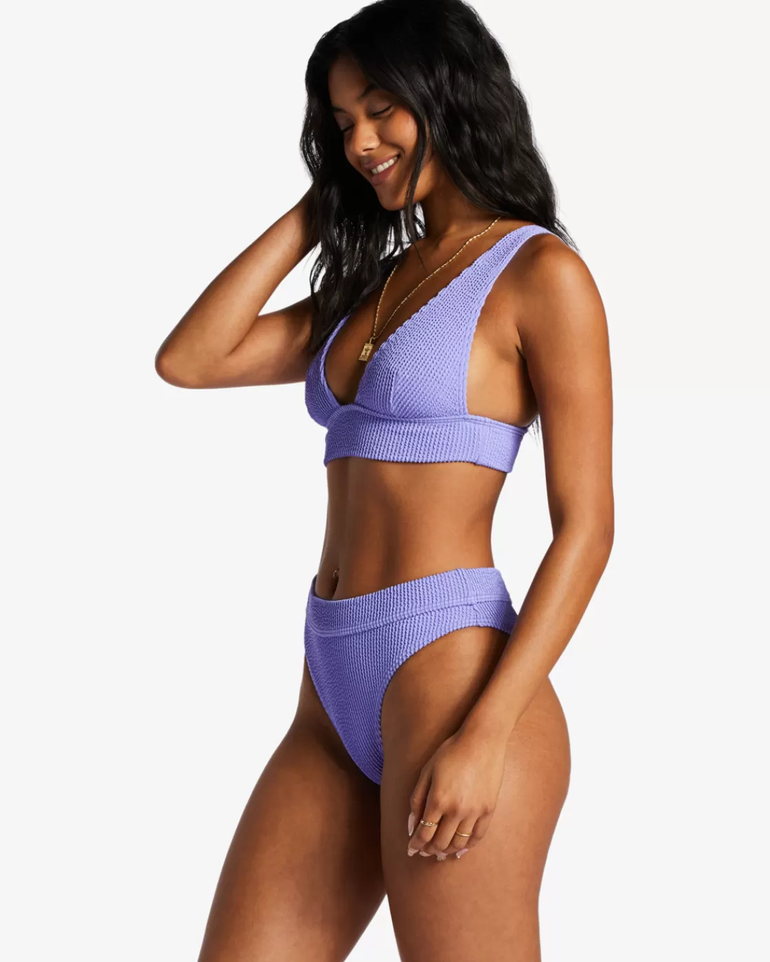 Clearance Billabong Summer High Maui Rider Bikini Bottoms VIOLET COVE