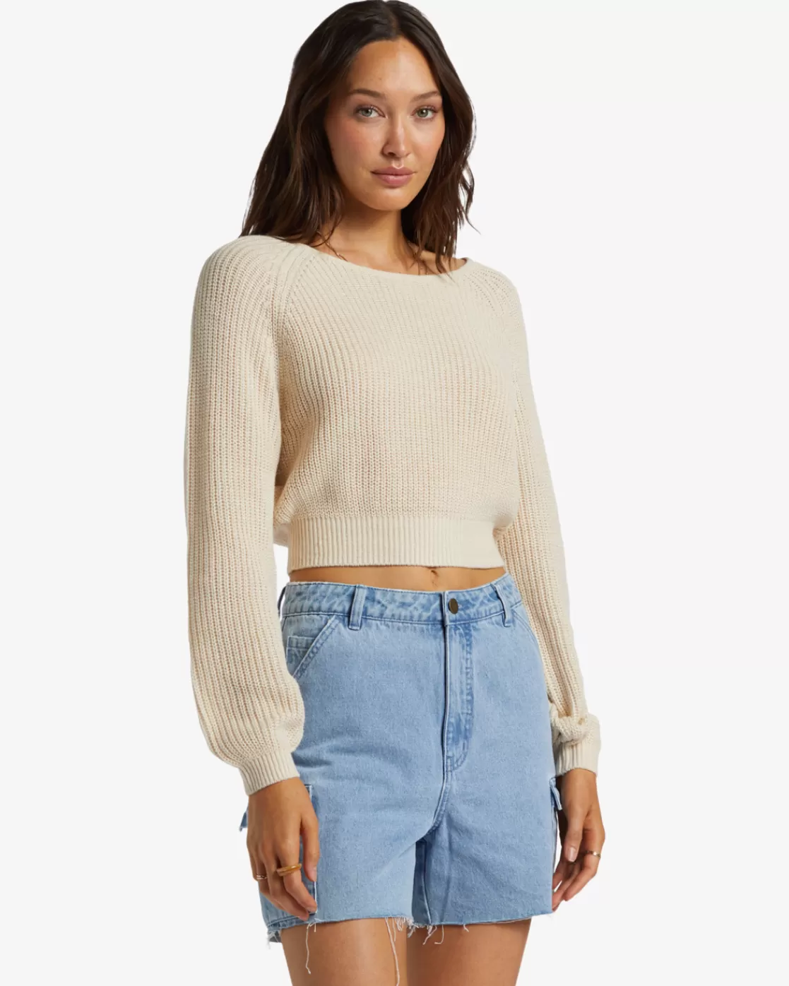 Store Billabong Sun Soaked V-Neck Sweater WHITECAP