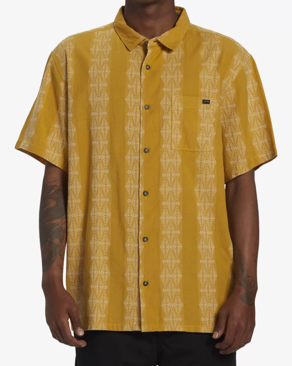 Best Sale Billabong Sundays Jacquard Short Sleeve Shirt BEESWAX