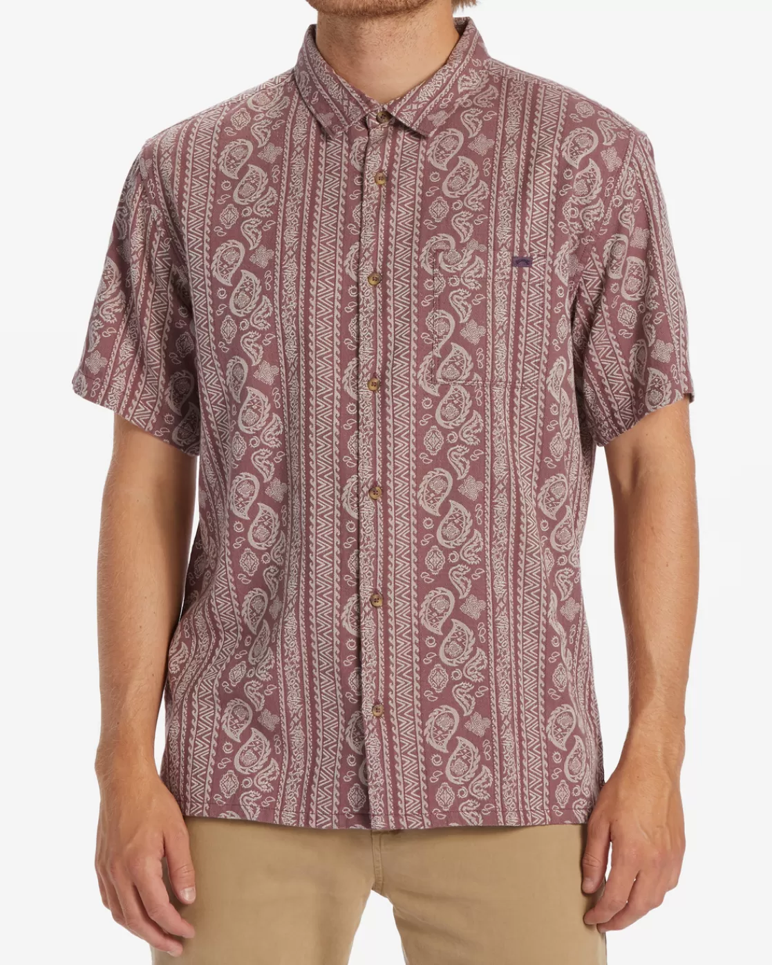 Outlet Billabong Sundays Jacquard Short Sleeve Shirt FIG