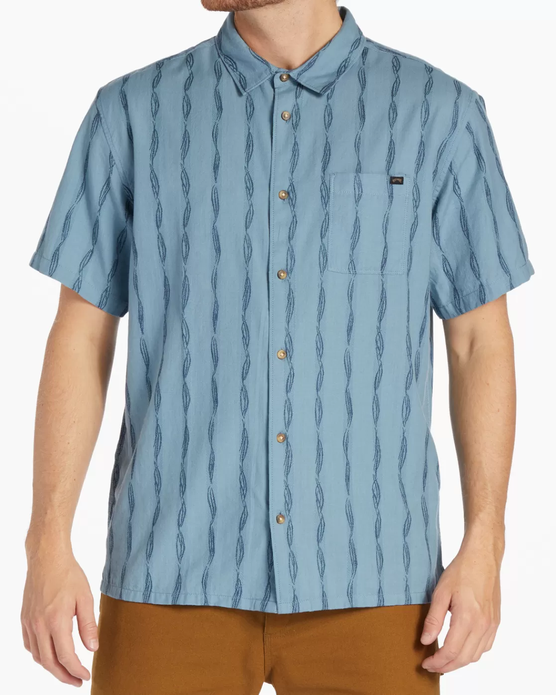 Cheap Billabong Sundays Jacquard Short Sleeve Shirt WASHED BLUE