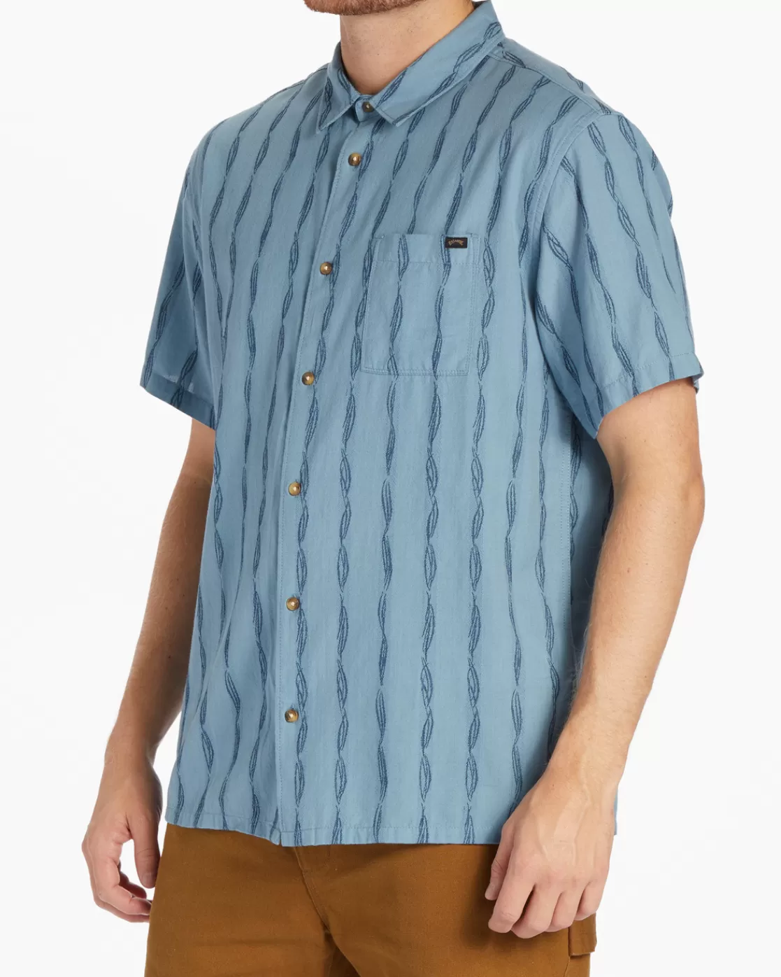 Cheap Billabong Sundays Jacquard Short Sleeve Shirt WASHED BLUE