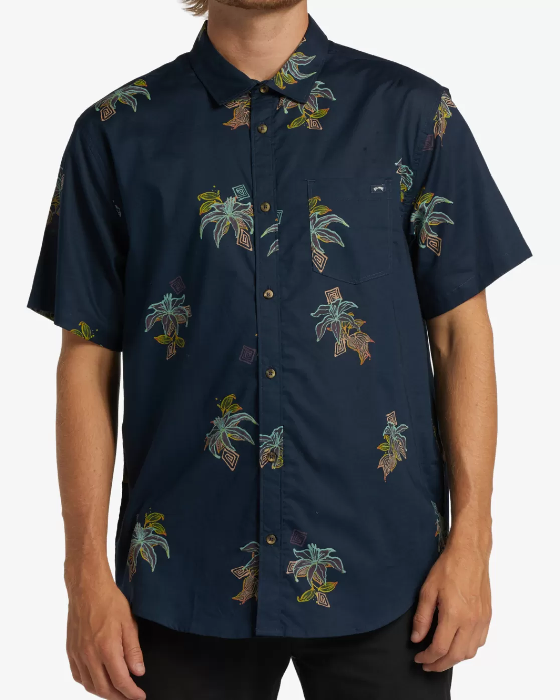 New Billabong Sundays Mini Short Sleeve Shirt NIGHT