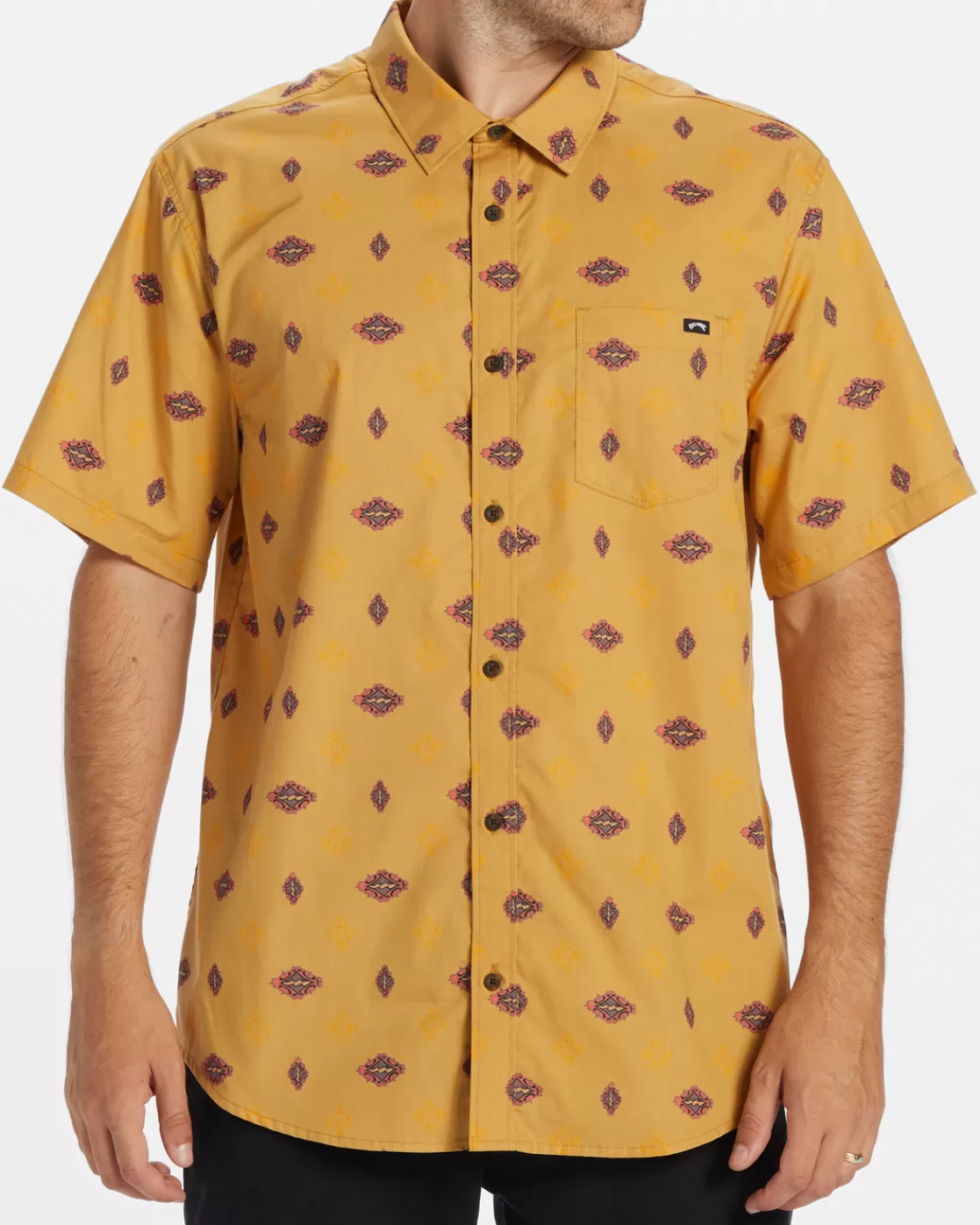 Cheap Billabong Sundays Mini Short Sleeve Shirt GOLD