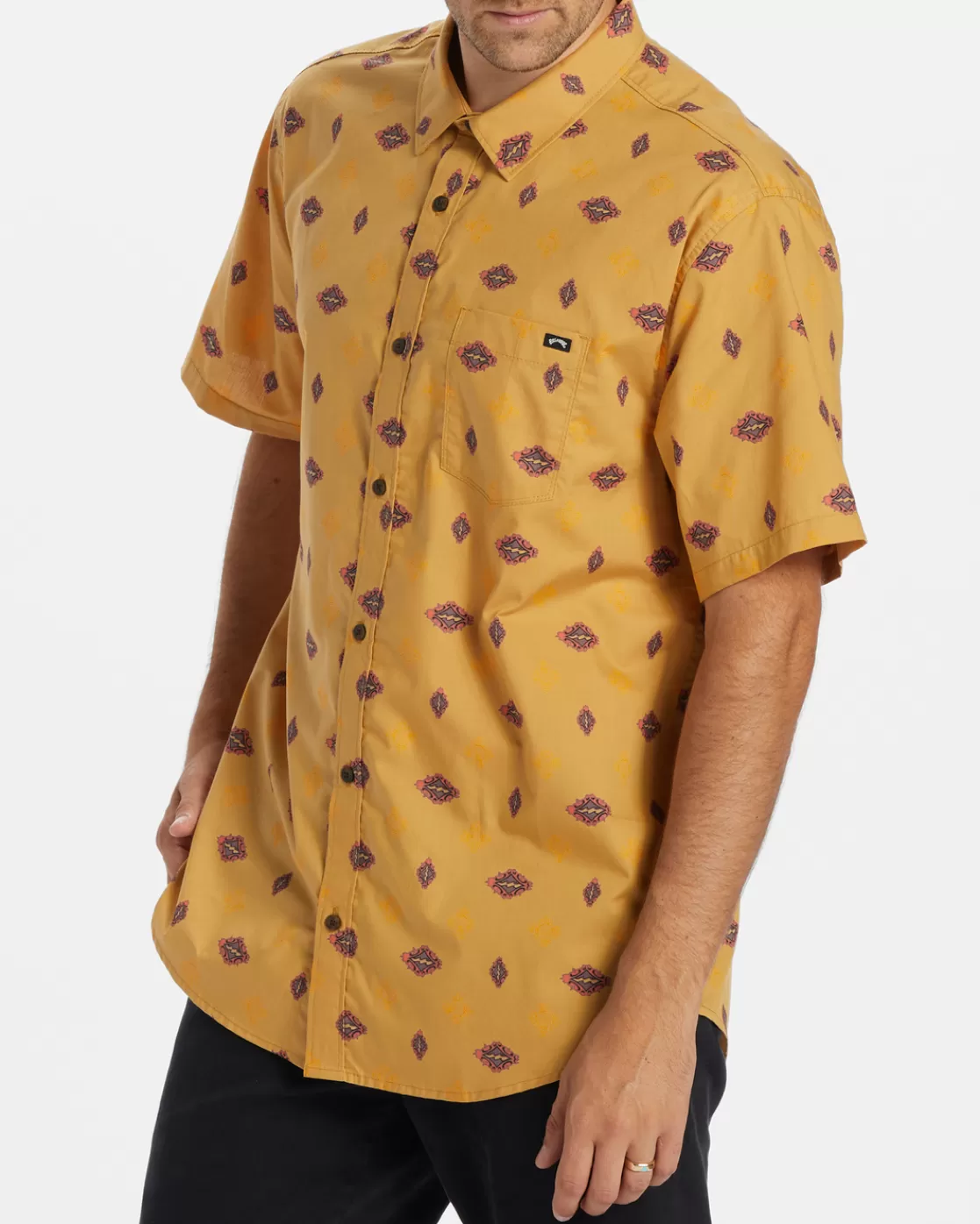 Cheap Billabong Sundays Mini Short Sleeve Shirt GOLD