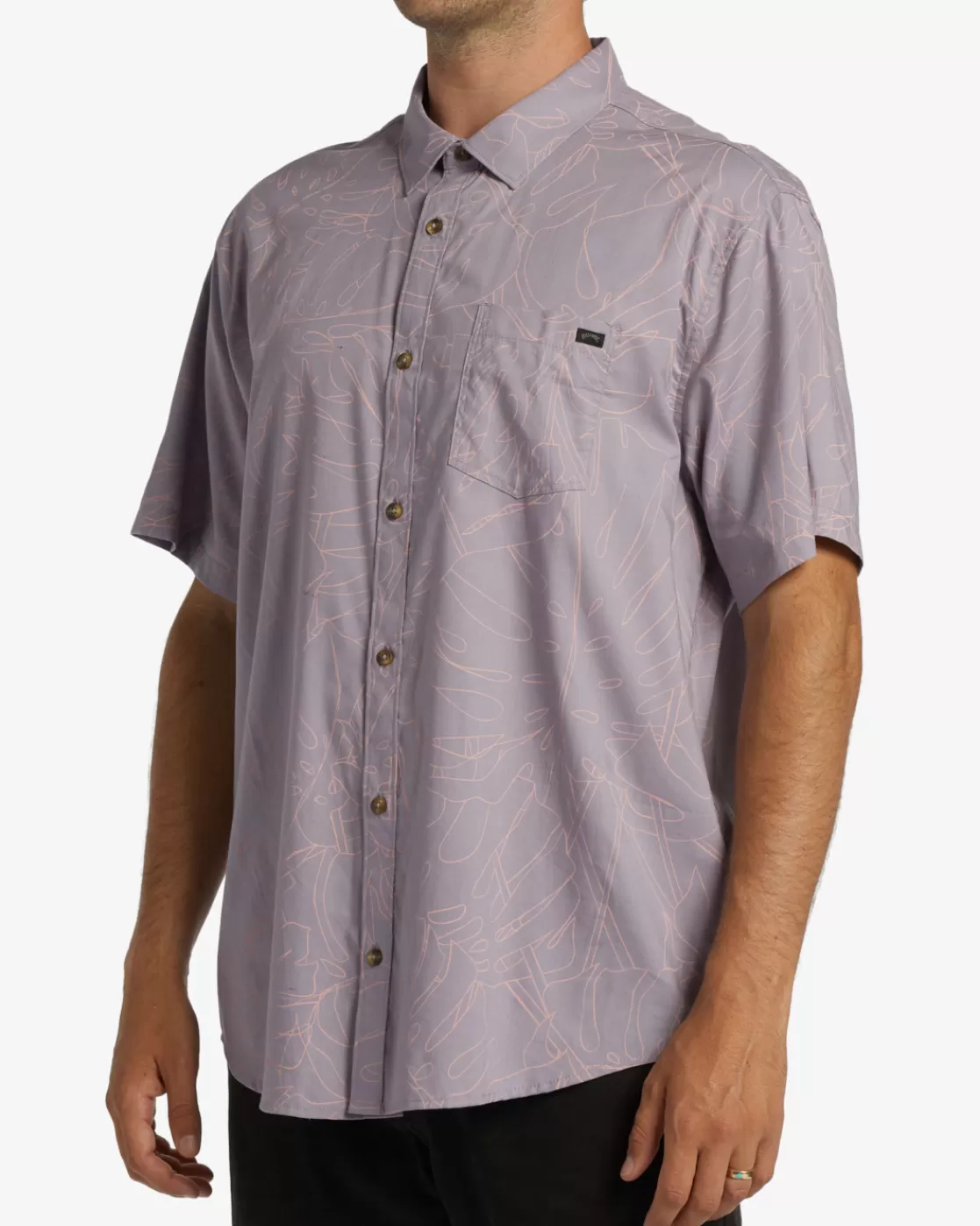 Cheap Billabong Sundays Short Sleeve Shirt GREY VIOLET