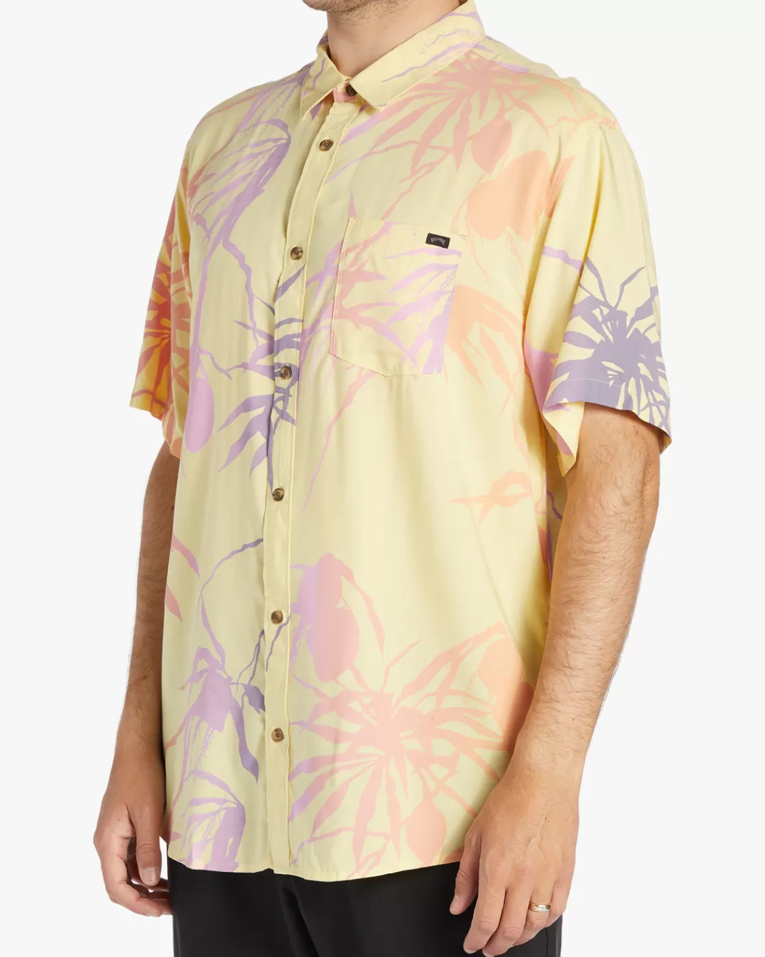 Clearance Billabong Sundays Short Sleeve Shirt LEMON