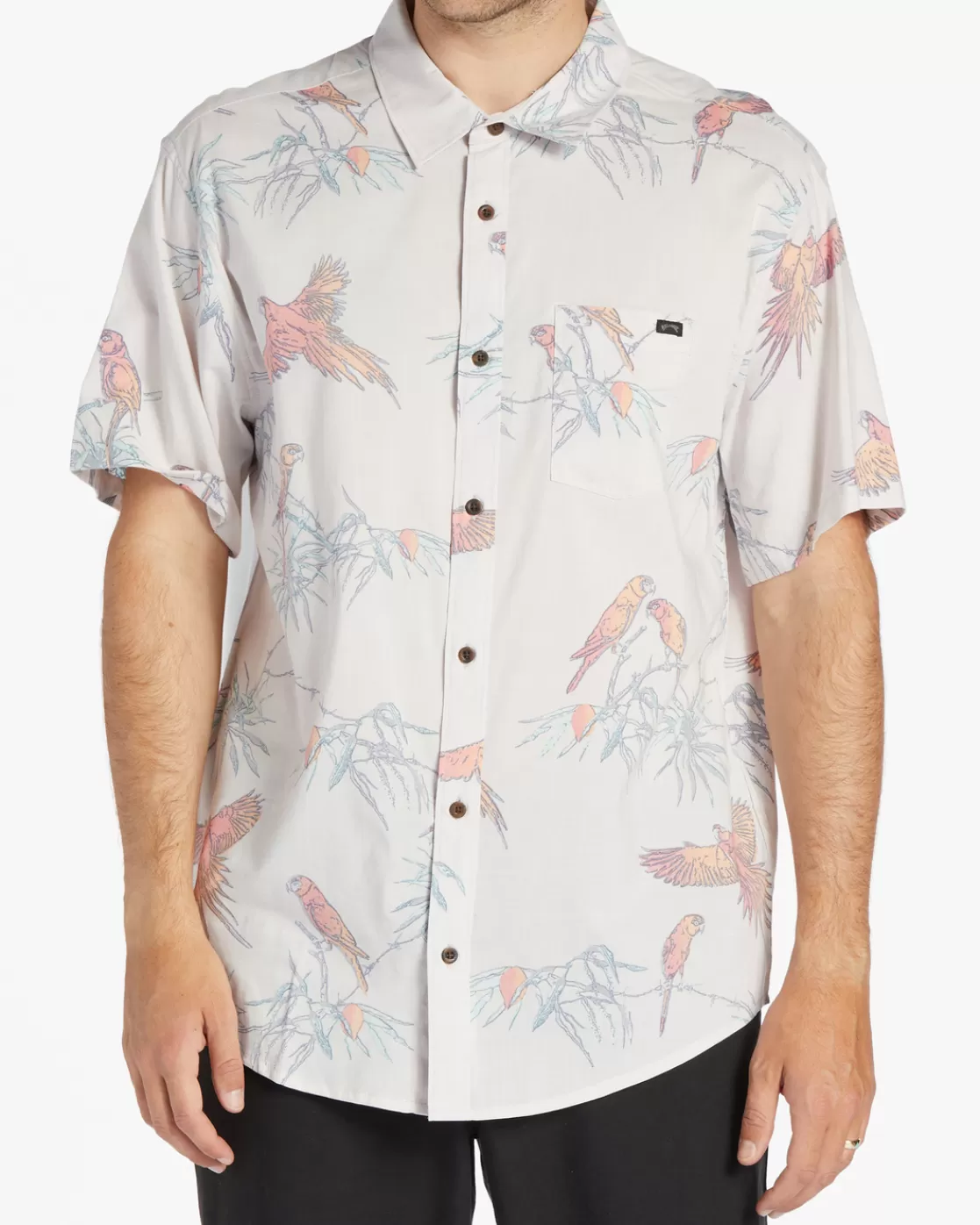 Store Billabong Sundays Short Sleeve Shirt CEMENT