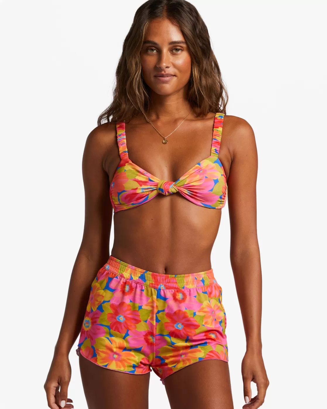 New Billabong Sunny Coast Swim Elastic Waist MULTI