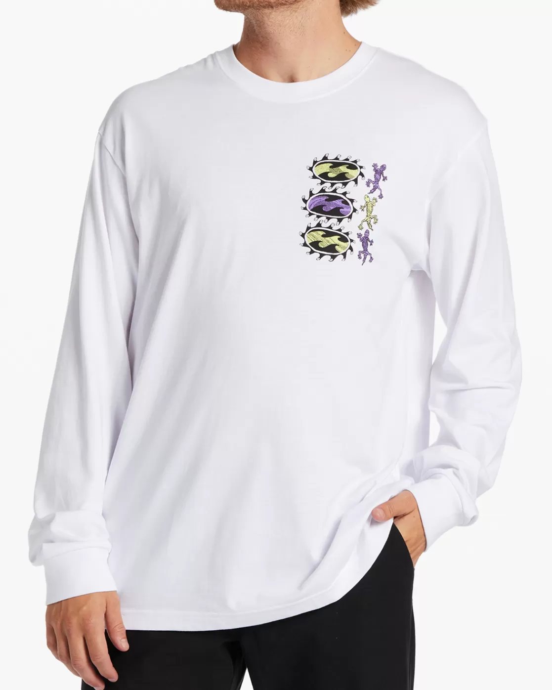 Sale Billabong Surround Long Sleeve T-Shirt WHITE