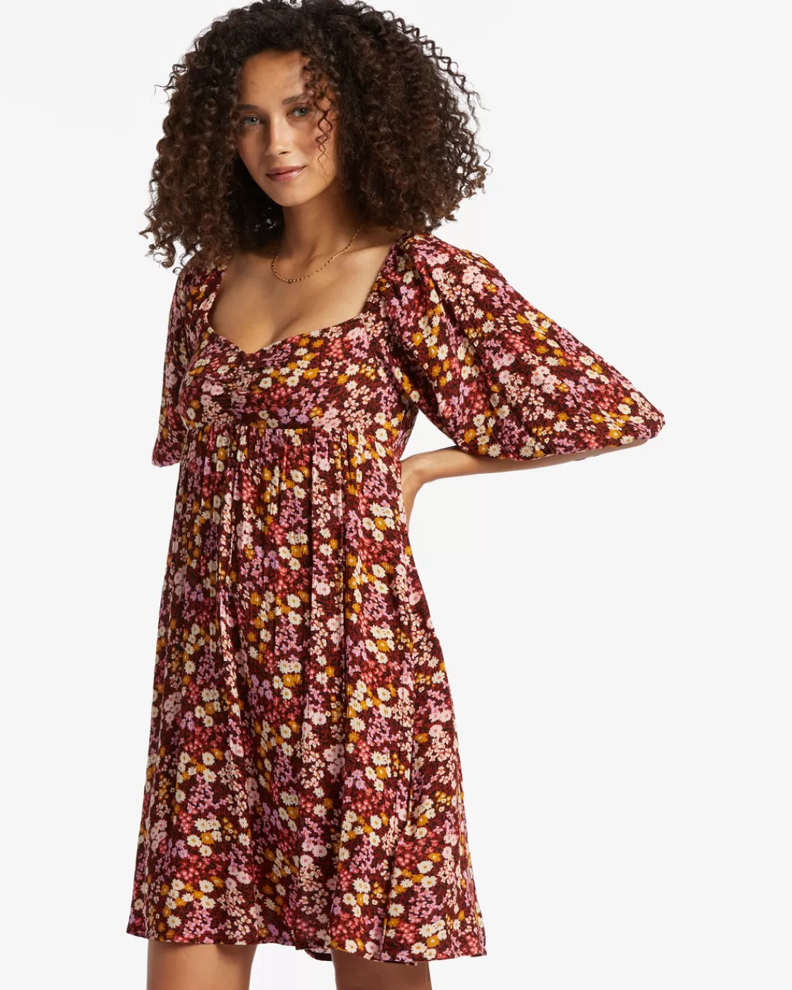 Sale Billabong Swept Away Again Dress DEEP SIENNA