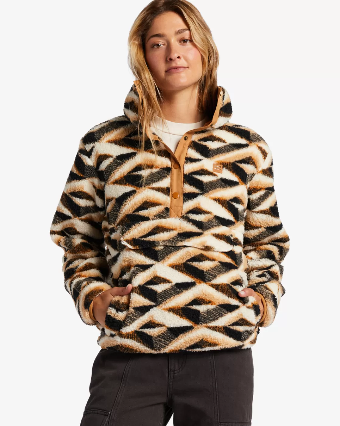 Fashion Billabong Switchback Mock Neck Fleece CARAMEL