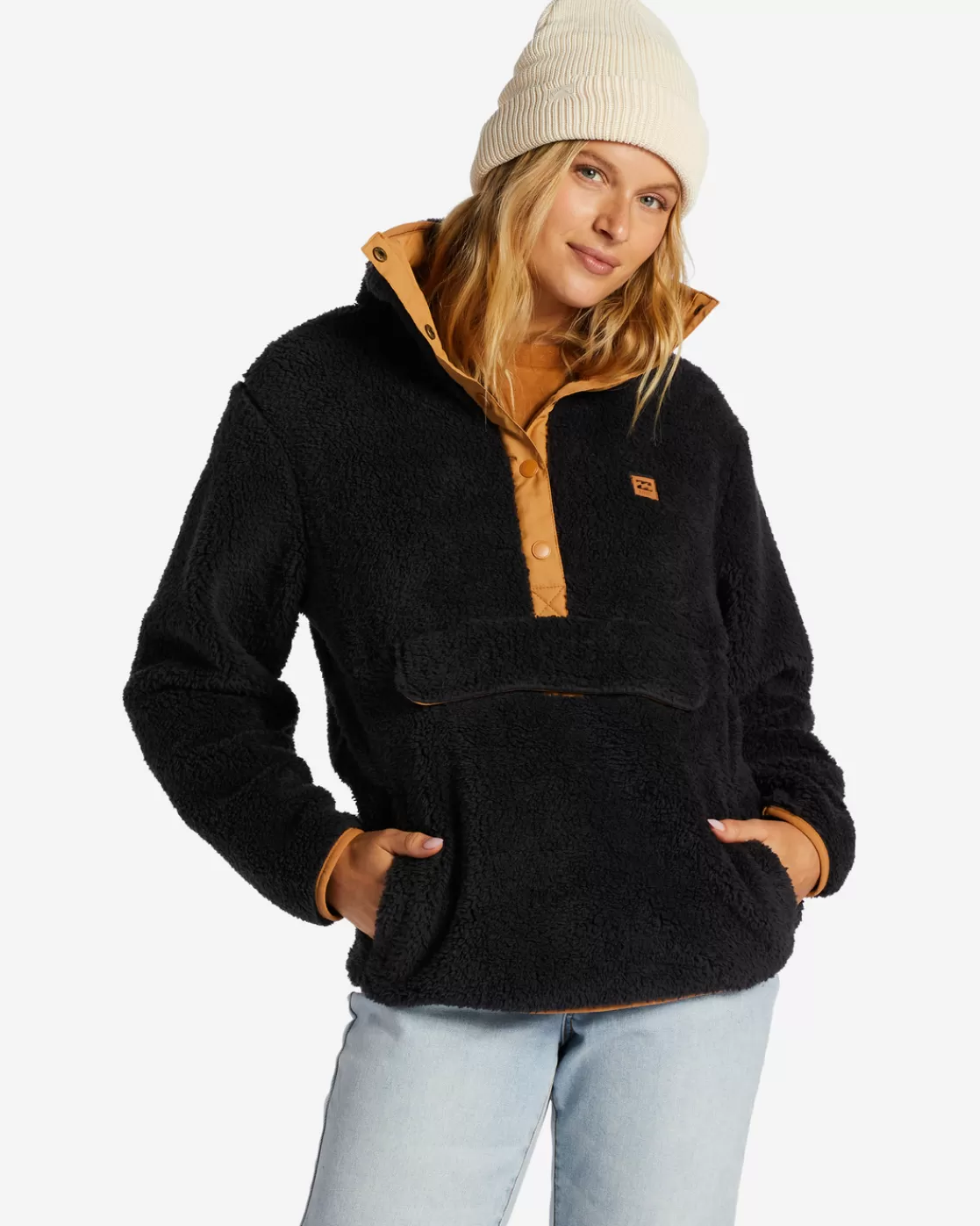 Best Billabong Switchback Mock Neck Fleece BLACK SANDS