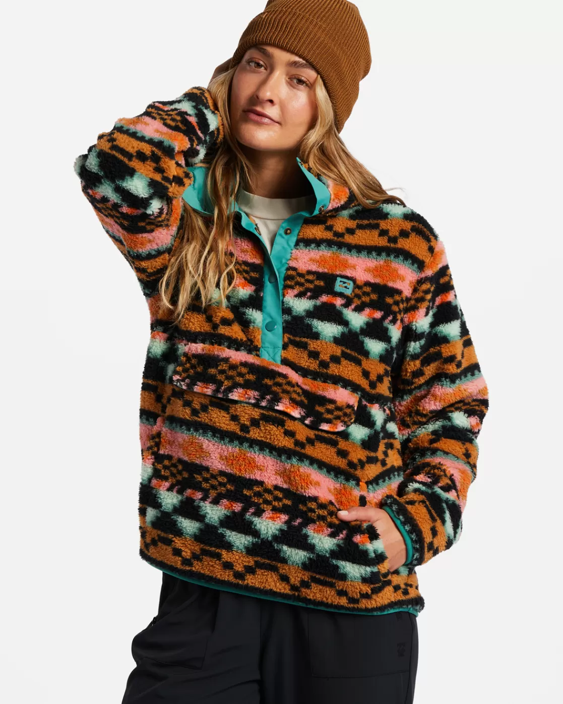 Store Billabong Switchback Mock Neck Fleece BLACK MULTI