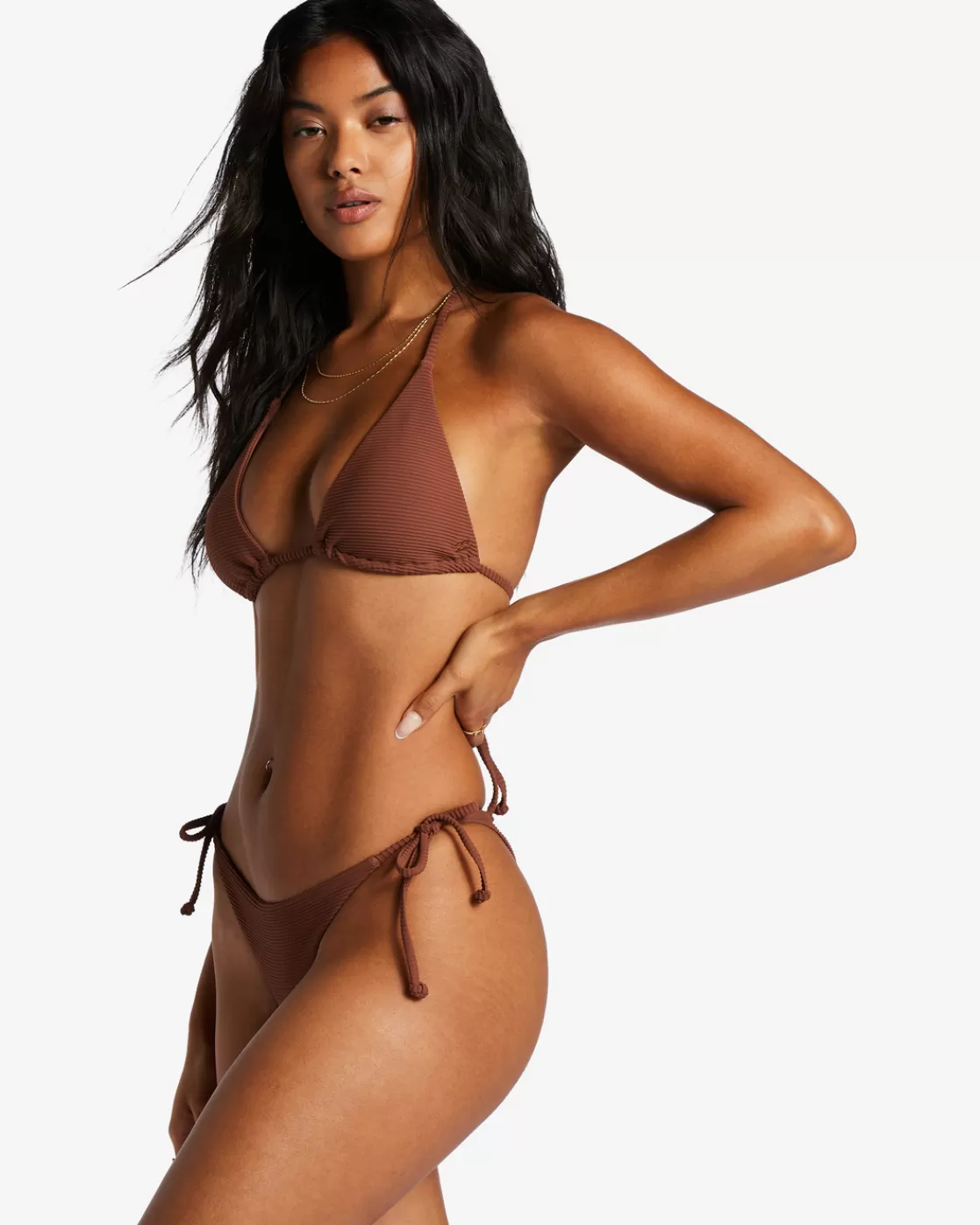 Fashion Billabong Tanlines Multi Triangle Bikini Top MOCHA