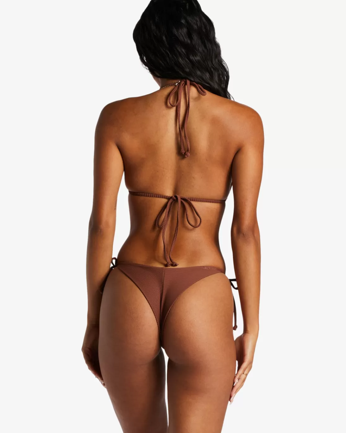 Discount Billabong Tanlines Tie Side Tanga Bikini Bottoms MOCHA