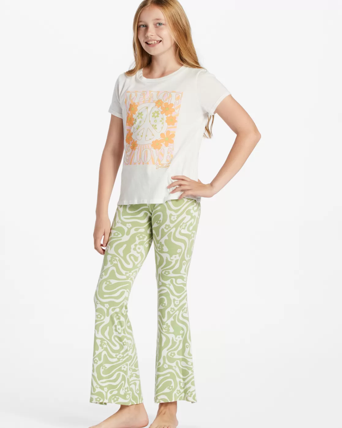 Online Billabong Tell Me Elastic Waist Flared Pants WILLOW