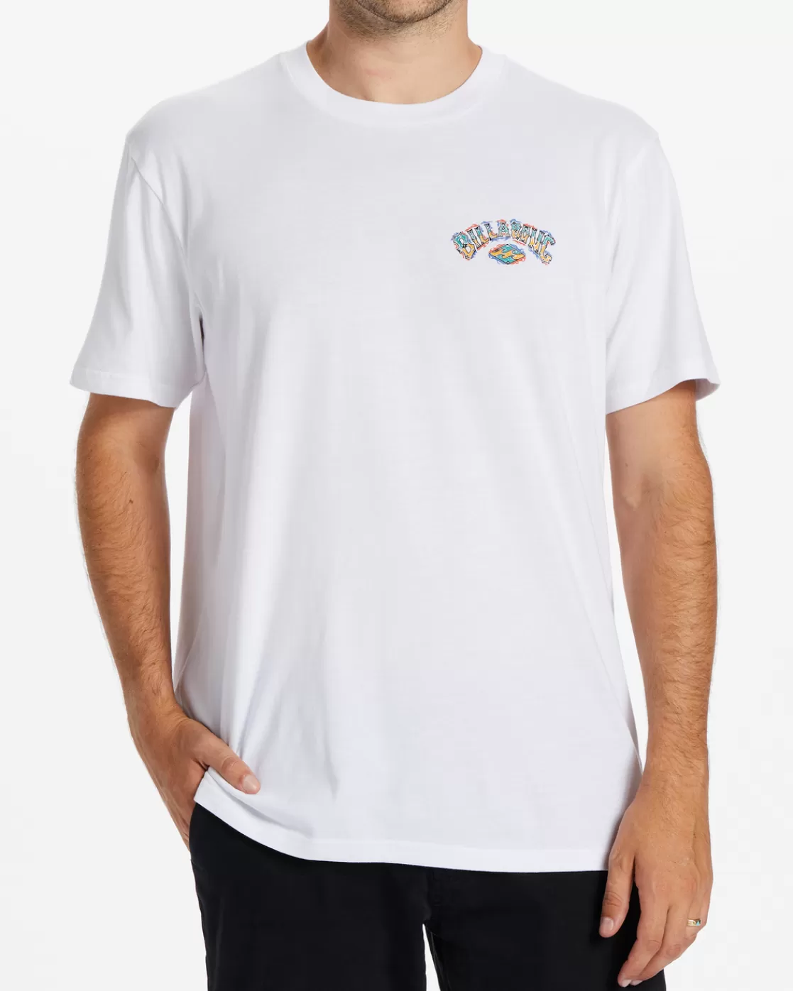 New Billabong Theme Arch T-Shirt WHITE