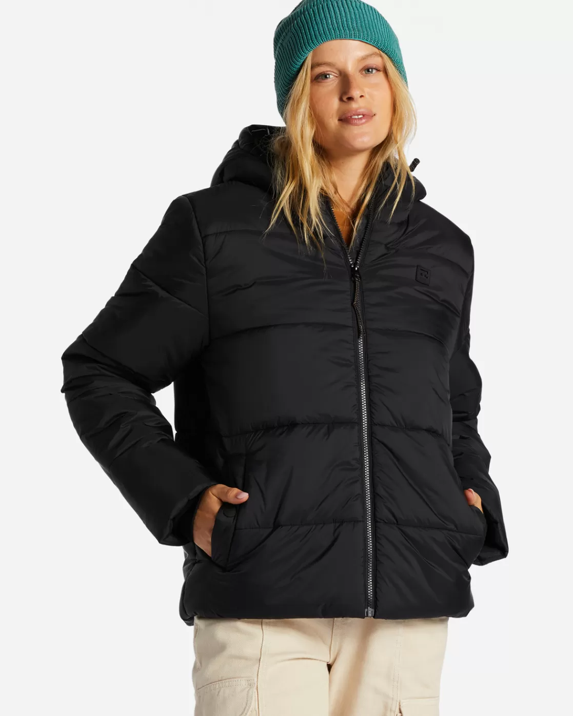 Fashion Billabong Transport Puffer Jacket BLACK