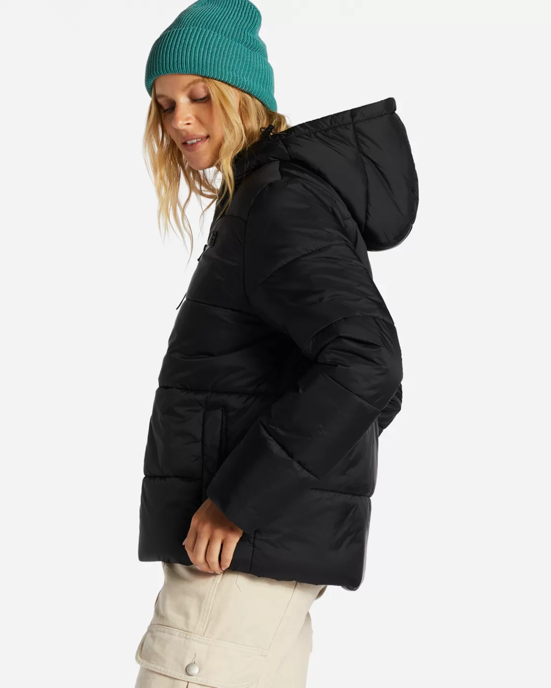 Fashion Billabong Transport Puffer Jacket BLACK