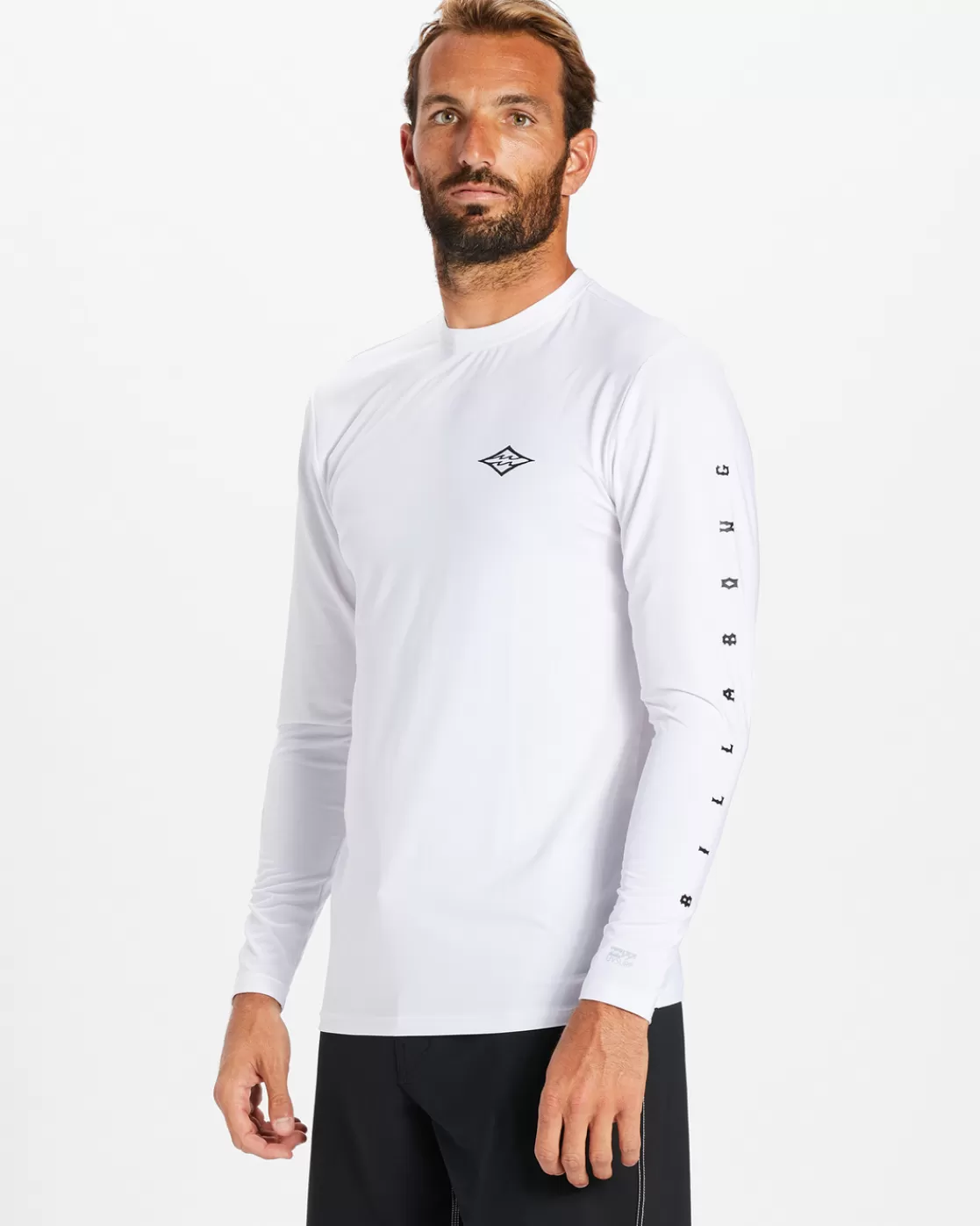 Sale Billabong Unity Long Sleeve UPF 50 Surf T-Shirt WHITE