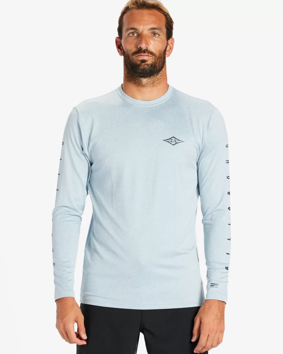 Cheap Billabong Unity Long Sleeve UPF 50 Surf T-Shirt SMOKE BLUE HEATHER