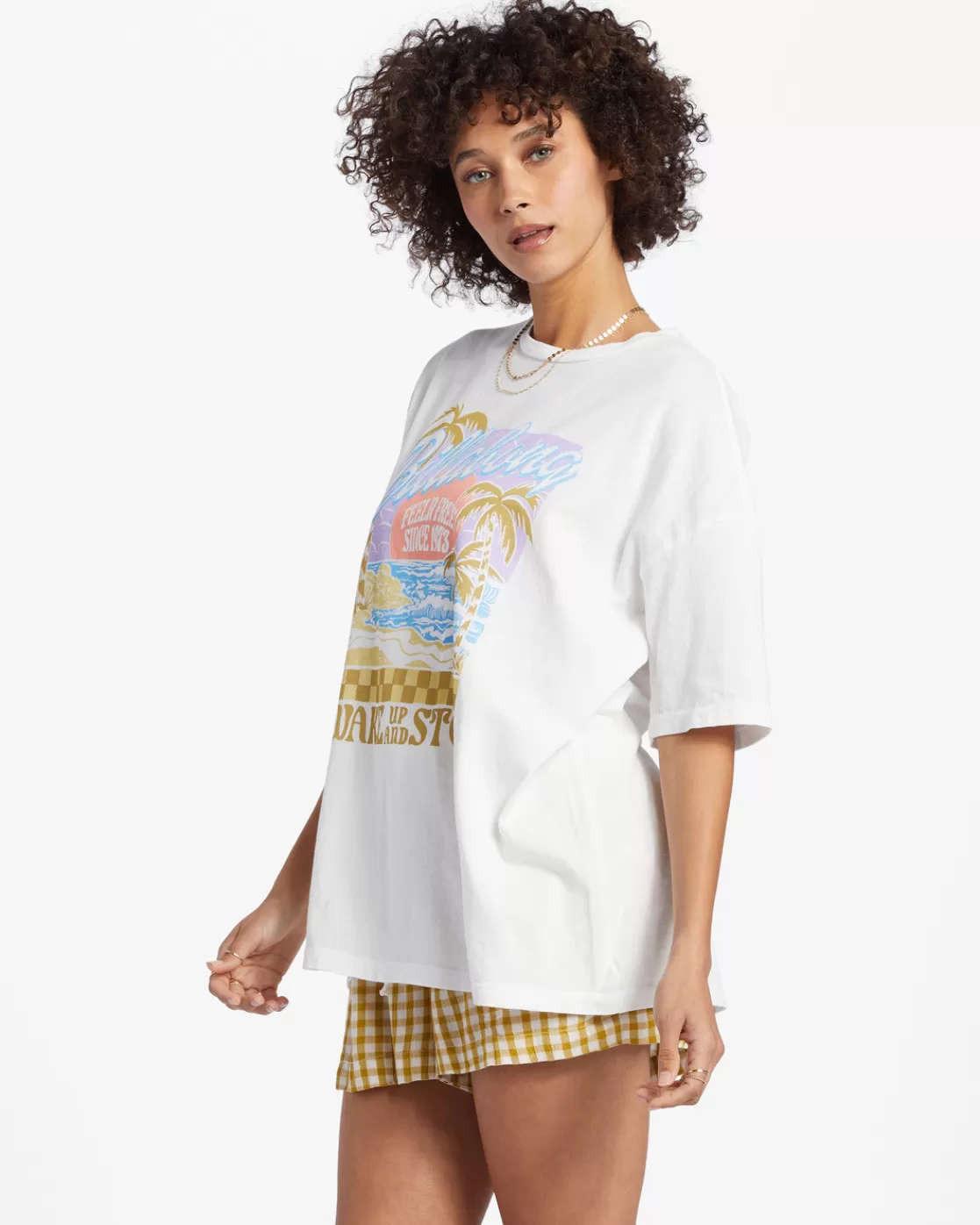 Cheap Billabong Wake Up And Stoke T-Shirt SALT CRYSTAL