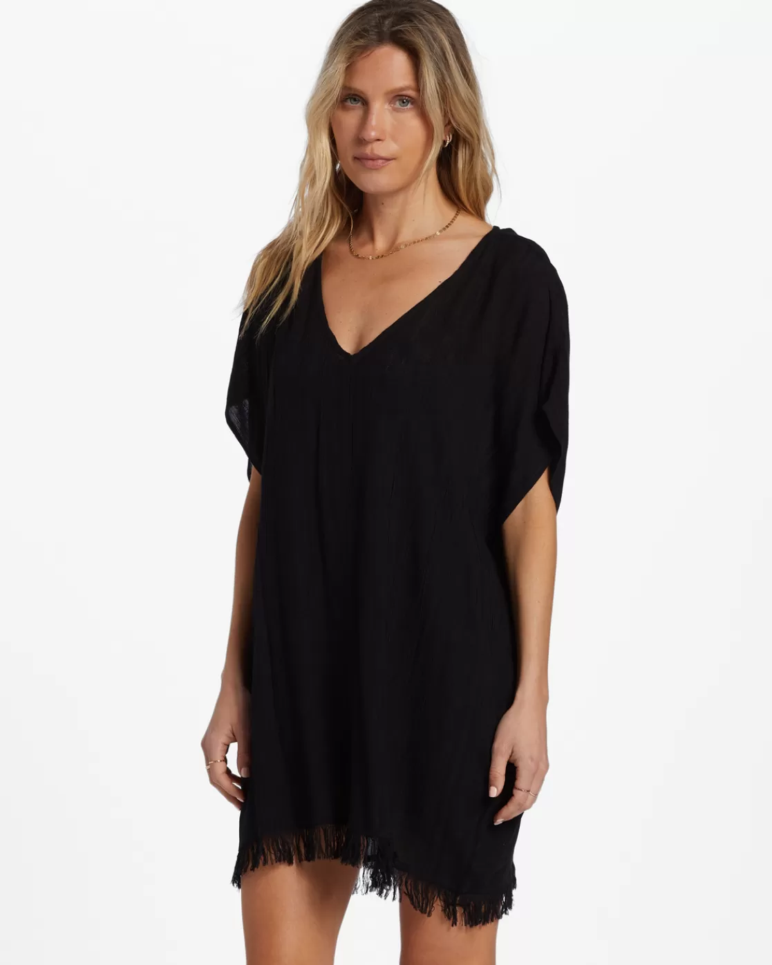 Clearance Billabong Walk Away Tunic Top BLACK PEBBLE