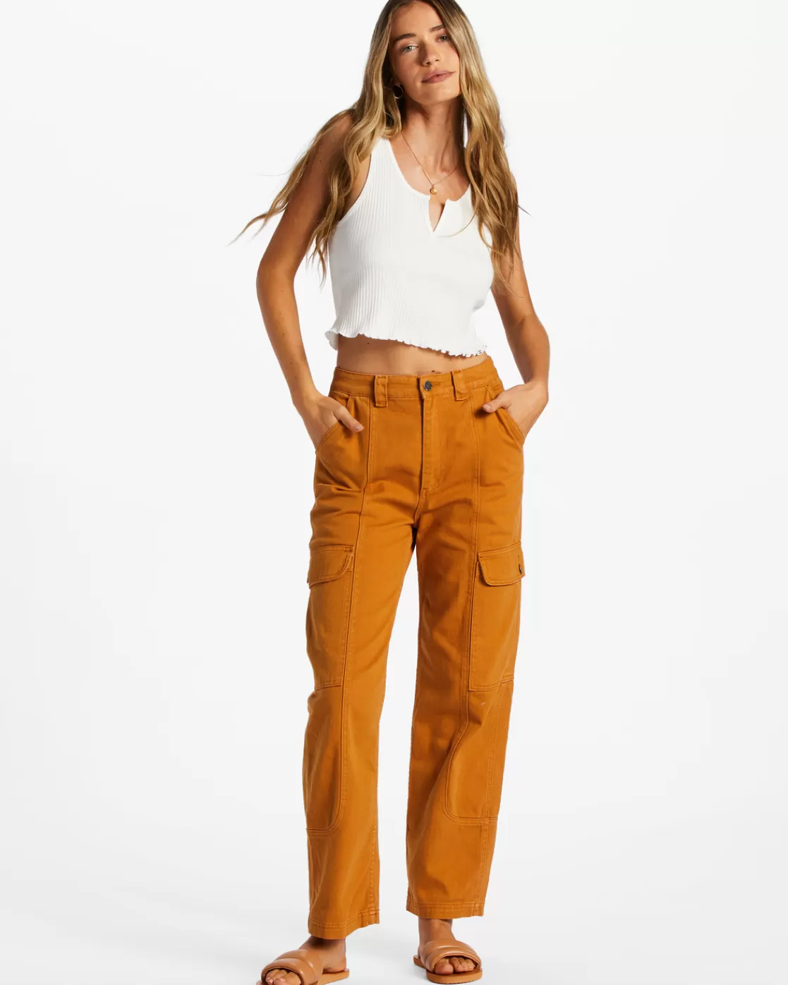 Cheap Billabong Wall To Wall Denim Cargo Pants CIDER