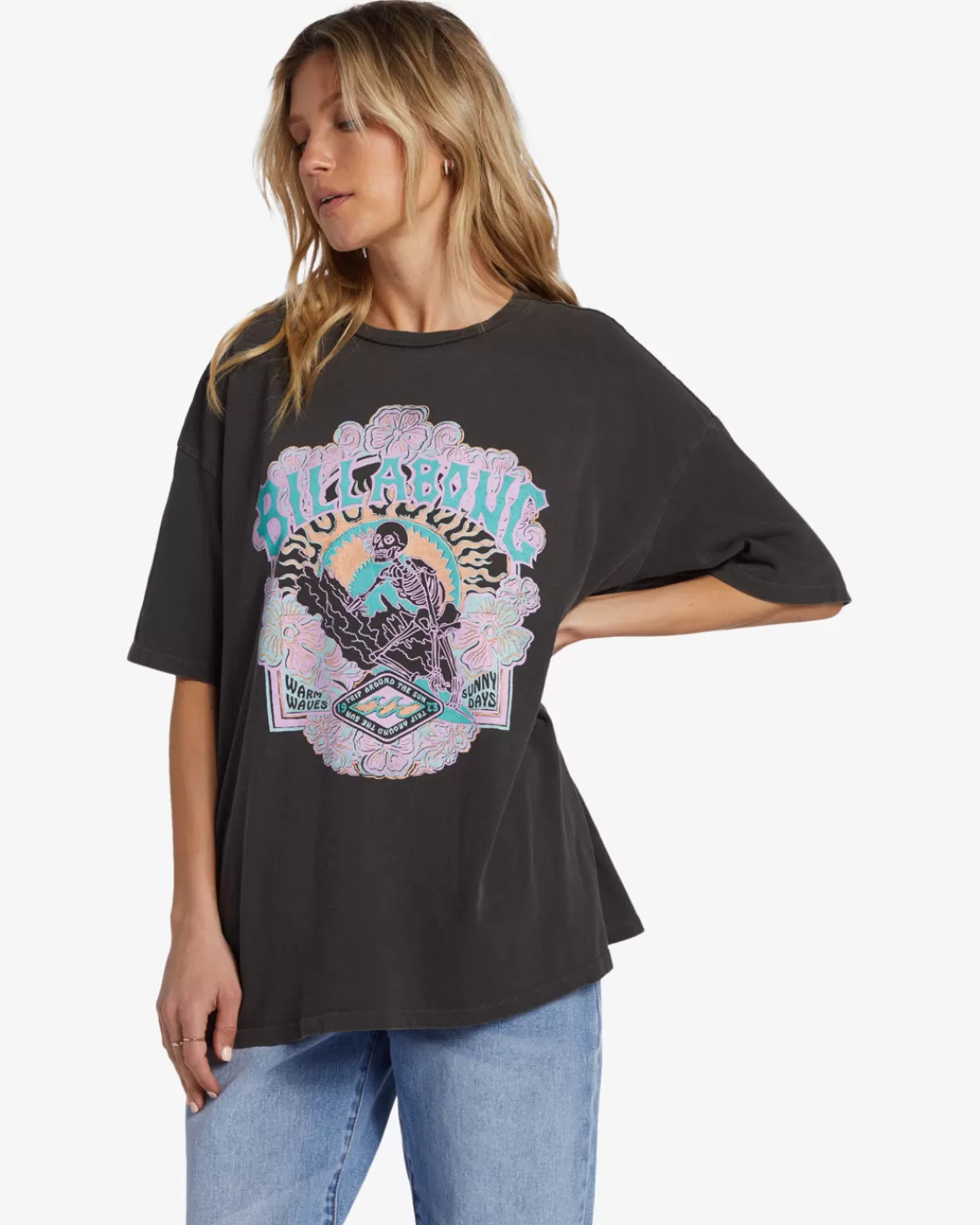 Cheap Billabong Warm Waves T-Shirt OFF BLACK