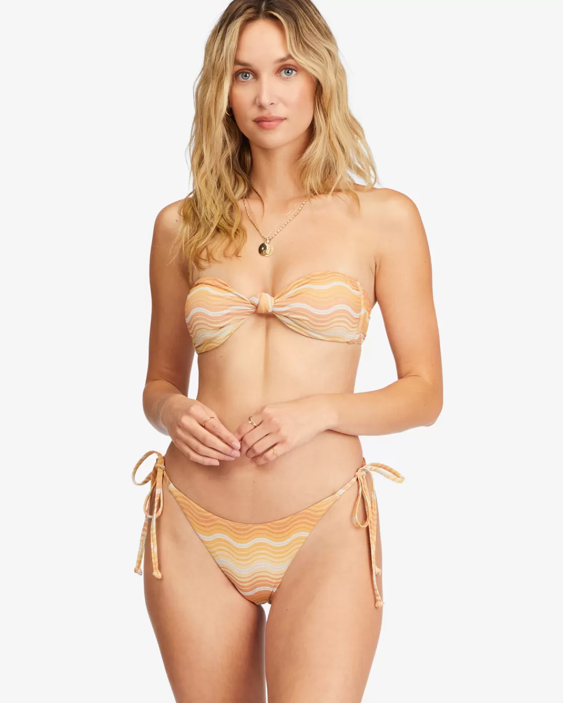 Online Billabong Wave Hello Tie-Side Maya Bikini Bottoms MULTI