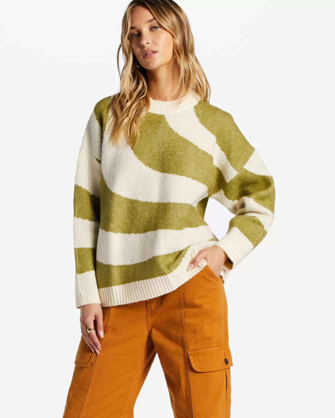 Fashion Billabong Wave Rider Jumper GREEN EYES