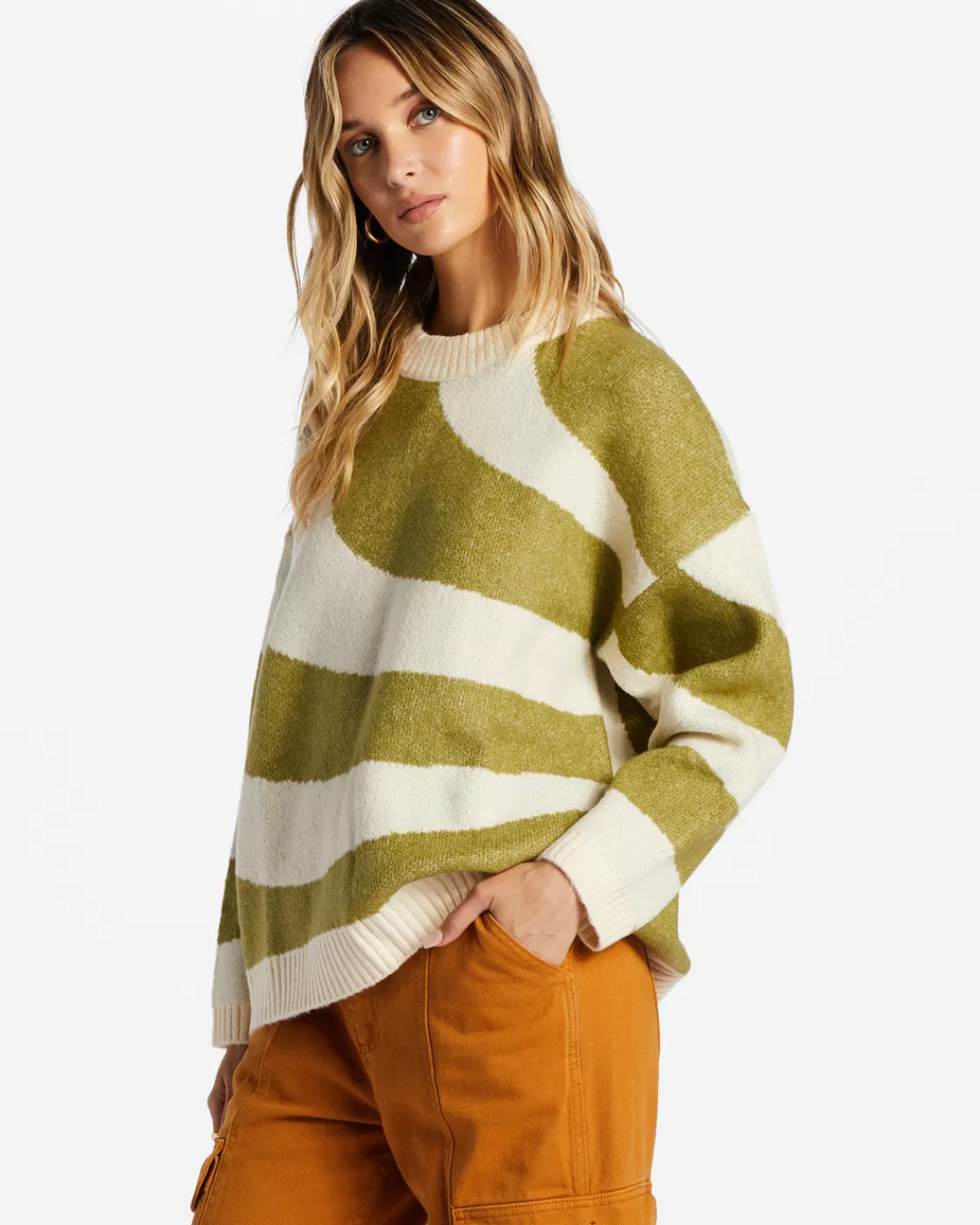 Fashion Billabong Wave Rider Jumper GREEN EYES