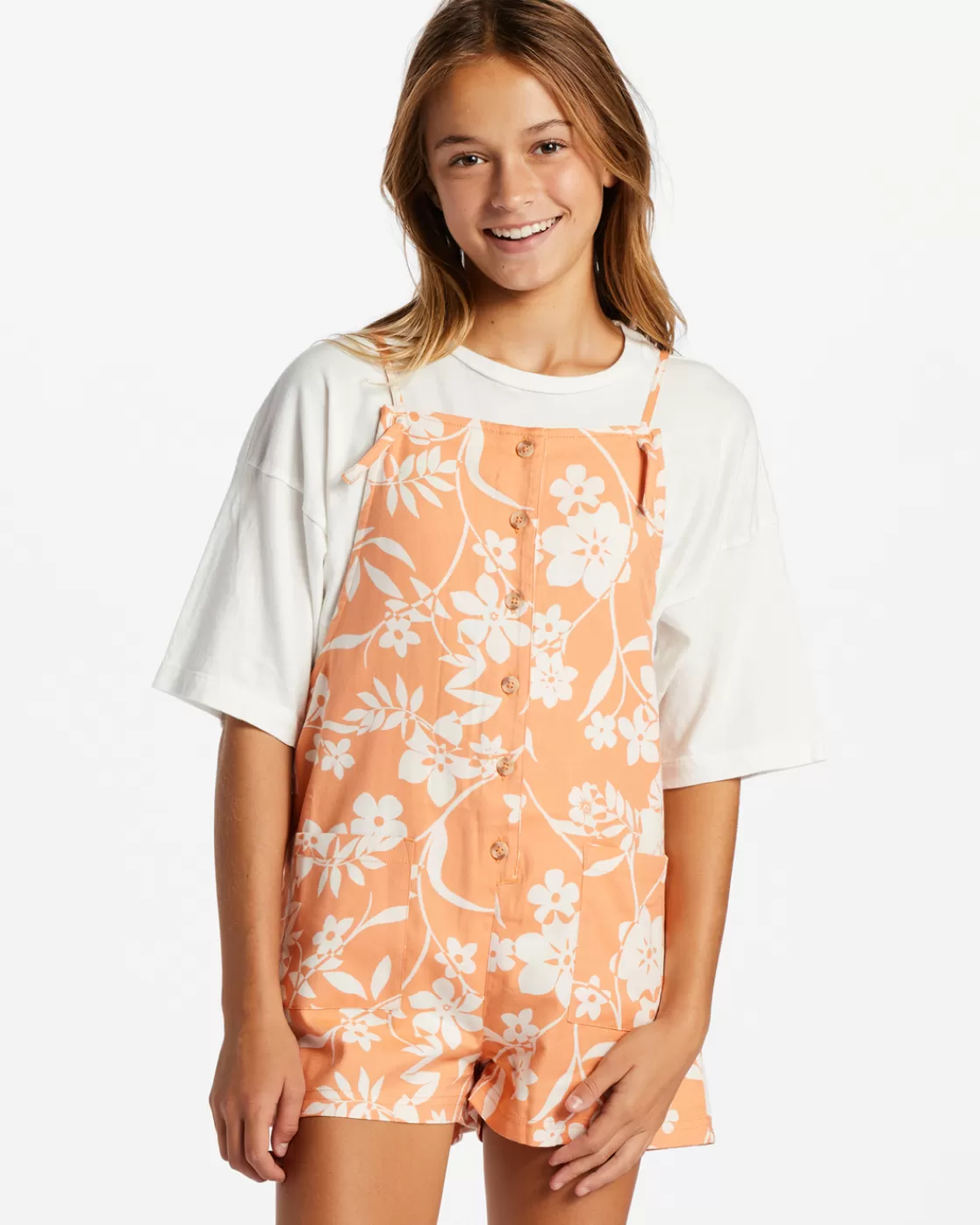 Shop Billabong Wave Watch Jr Romper TANGY TANGERINE