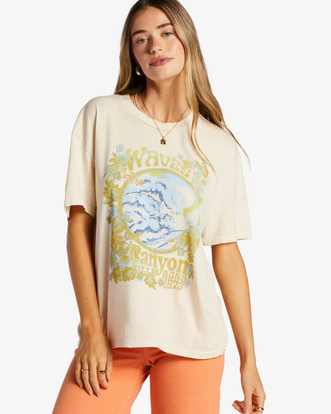 Online Billabong Waves In The Canyon T-Shirt ANTIQUE WHITE