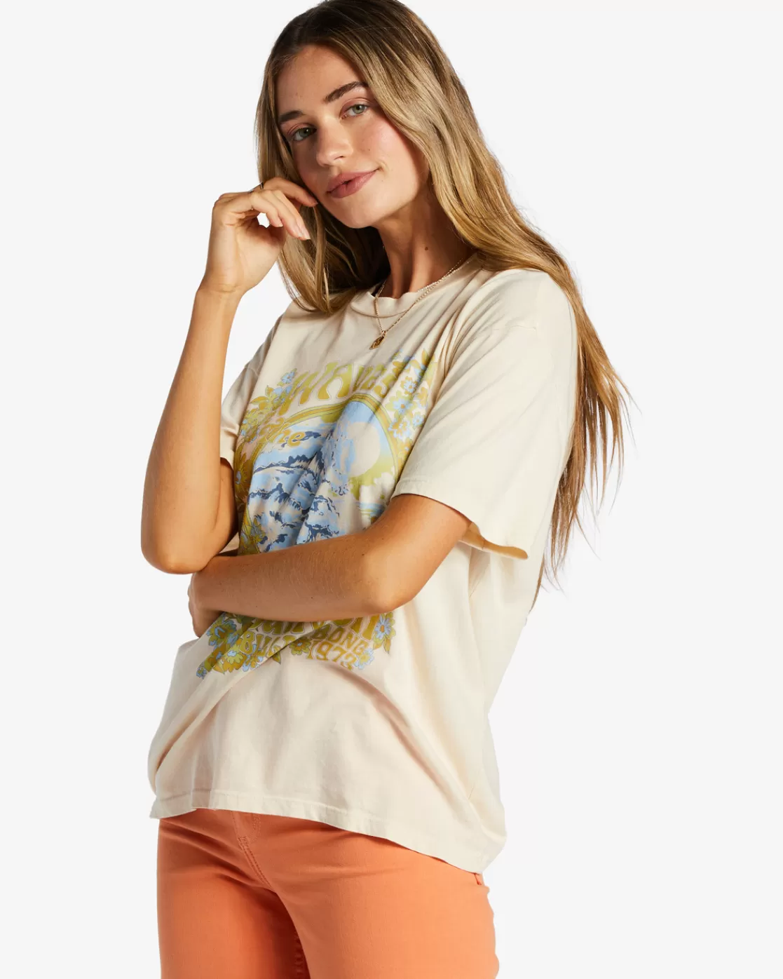 Online Billabong Waves In The Canyon T-Shirt ANTIQUE WHITE