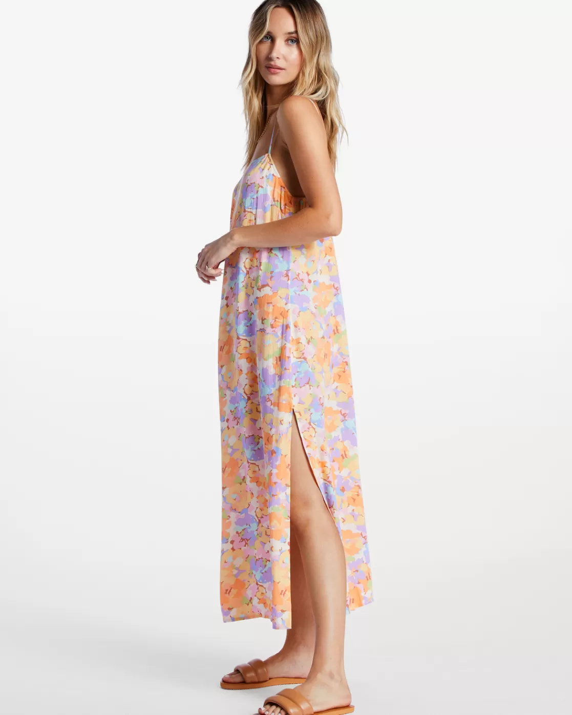 Cheap Billabong Weekend Waves Midi Dress WHITE MULTI