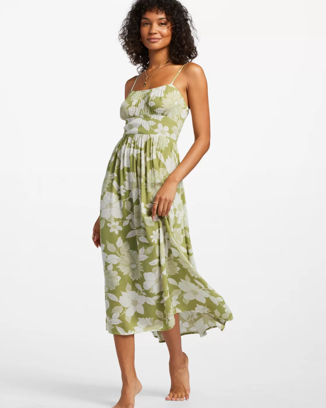 Online Billabong Your Babe Midi Dress SEAWEED